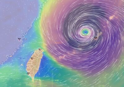 「海豚跳」颱風雨爆北台 白海豚中度等級登陸