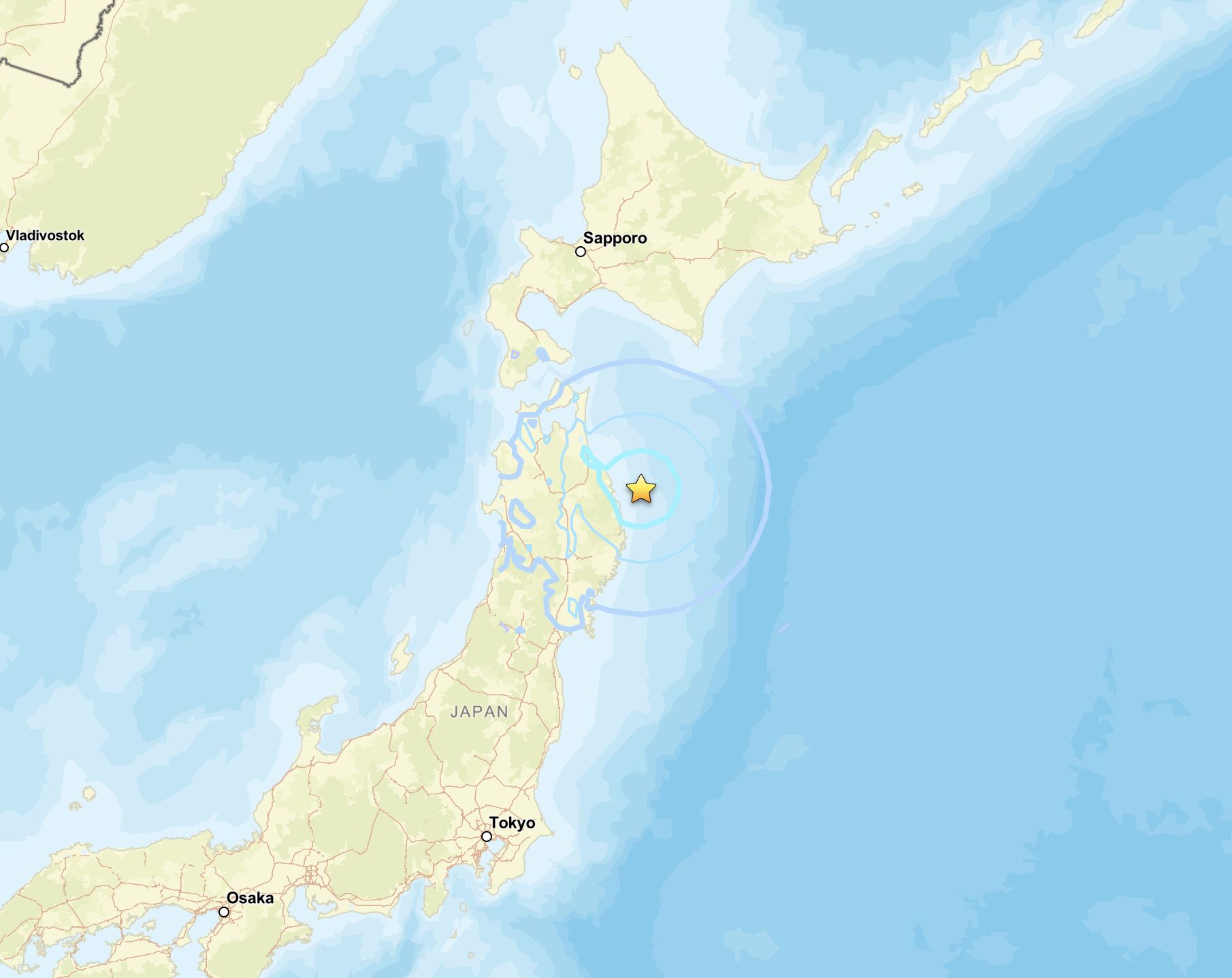 ▲日本近海地震。（圖／翻攝USGS）
