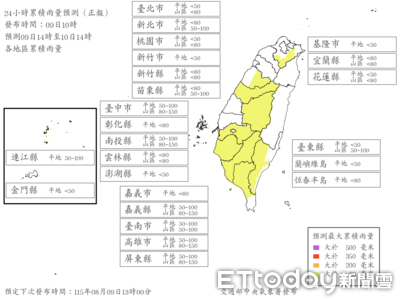 快訊／「2縣市」明晨風力達停班課標準