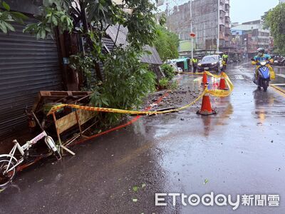 白海豚襲新北！五股民宅老舊雨遮不堪強風豪雨　慘遭吹斷畫面曝