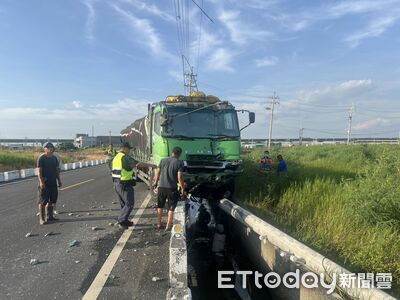 台南大貨車跨越對向撞轎車釀1死　司機唾液快篩安非他命陽性