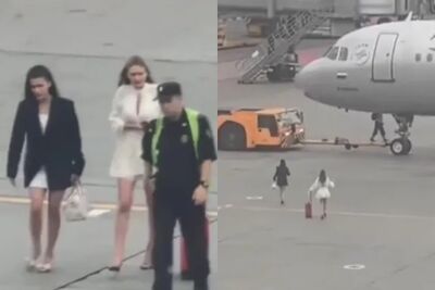 沒搭到飛機！俄2女衝進停機坪「肉身擋機」　網傻眼：以為公車？