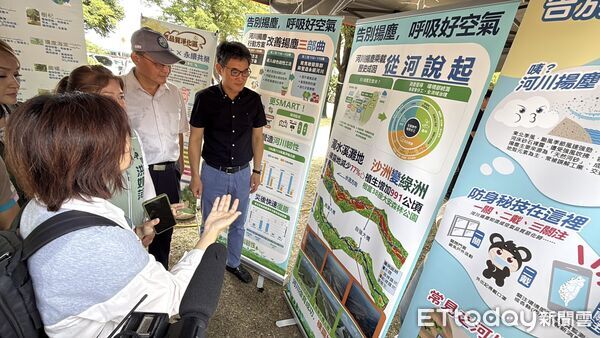▲濁水溪揚塵事件從基準年度59次降至11次，改善幅度達81%，今天在崙背舉辦「好空氣生活節」，推廣環境教育及淨零綠生活。（圖／記者游瓊華翻攝）