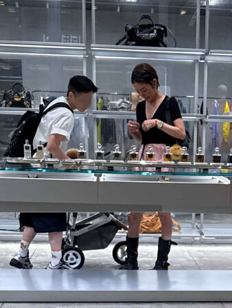 獨家／許路兒推寵物推車逛精品店　驚覺「胸前異樣」表情超微妙