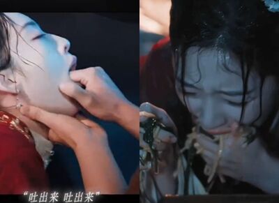 陸劇太敢拍！女主「猛吃地上餿水」男主角伸手挖喉催吐　網看到頭皮麻