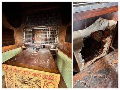 台南「蔡婆姑娘廟」遭挖牆鑿洞!神像丟垃圾車、神甕遺骨被掏空