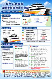 中秋連假返鄉多一條路！金門推台金海上直航　單程4小時