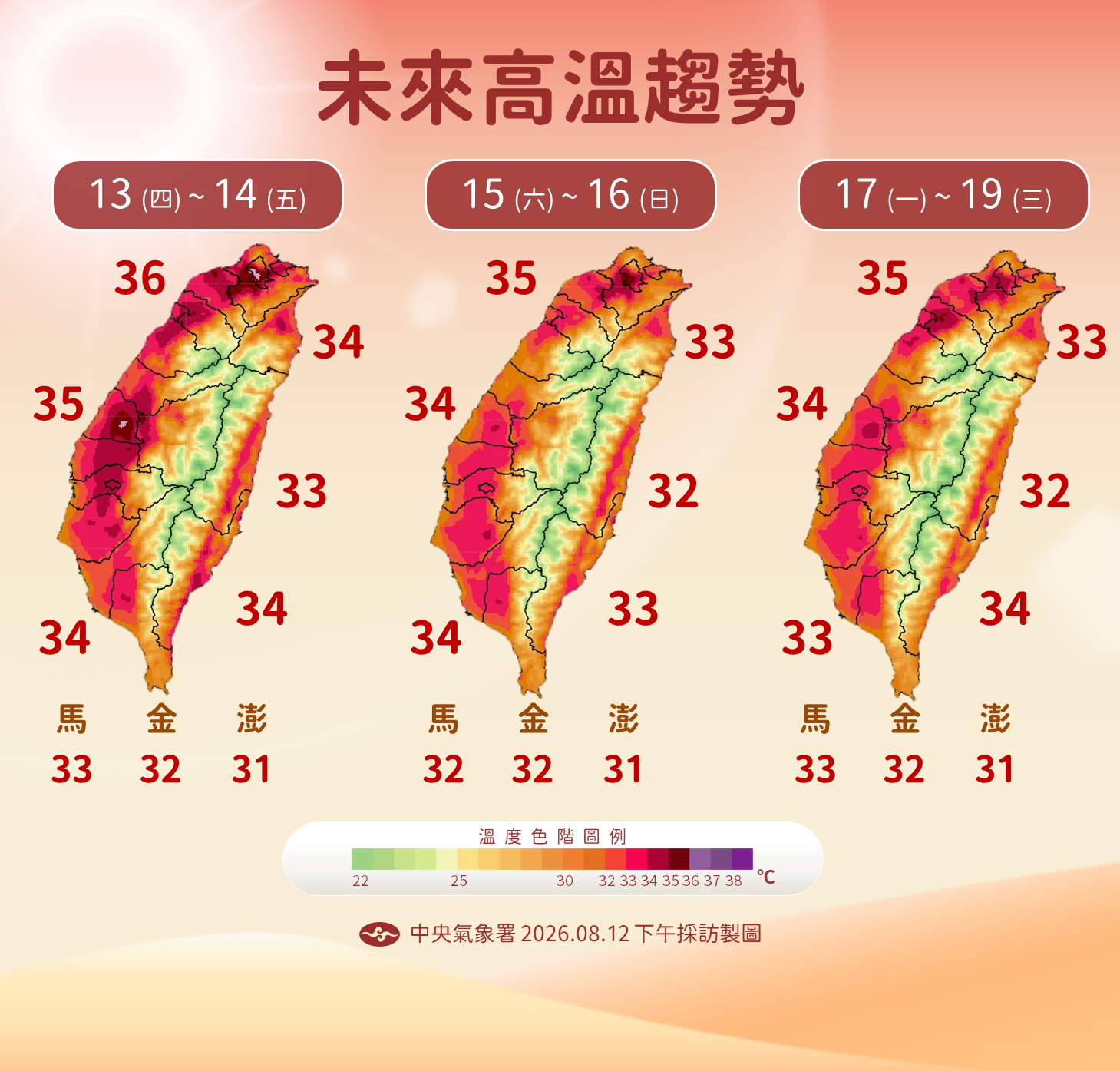 ▲▼未來一周天氣。（圖／氣象署提供）