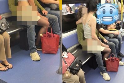男女港鐵激情畫面瘋傳!他把手「伸進短裙內」 身分被起底是慣犯