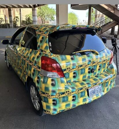 ▲▼Toyota Yaris「AI塗裝」實測讓監視器無法辨識。（圖／noRecognition）