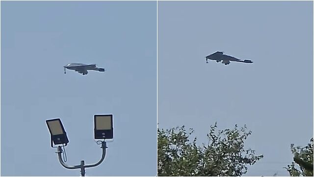 ▲▼B-21轟炸機？堪薩斯州威奇托基地拍到不明軍機。（圖／翻攝TikTok）