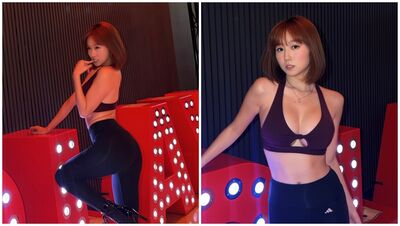 啦啦隊「短髮女神」練舞穿好辣!低胸劈一字馬…超有料事業線被看光