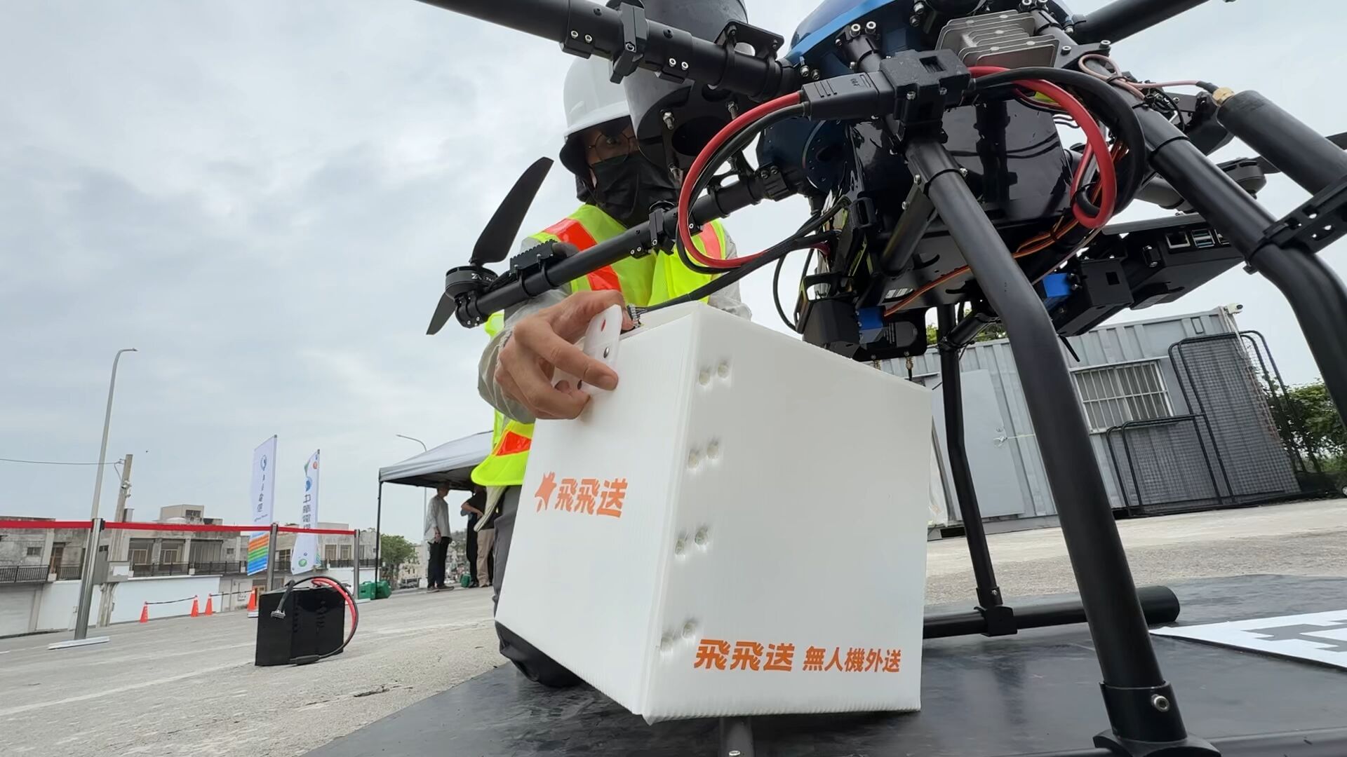 ▲▼業配,中華電信,嘉義亞創無人機物流計畫,無人機送餐。（圖／記者姜國輝攝）