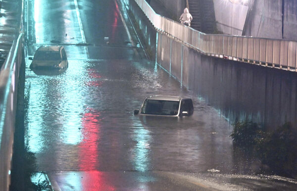 ▲▼2026年8月13日日本千葉縣遭逢破紀錄豪雨。（圖／達志影像／美聯社）