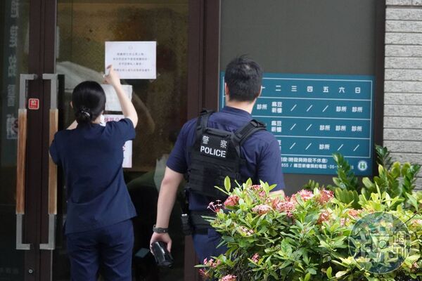趙建銘位於台南的骨科診所因陳幸妤婚變事件吸引大批媒體守候，診所通報後，警方派員至現場維持秩序，確保門診正常進行。