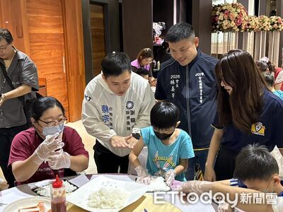 親子一起捏壽司! 台南金城青商會辦公益活動陪伴孩子過暑假