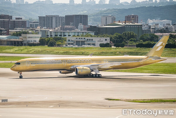 ▲▼星宇航空「空山金」藝術機降落桃機。（圖／星宇航空提供）
