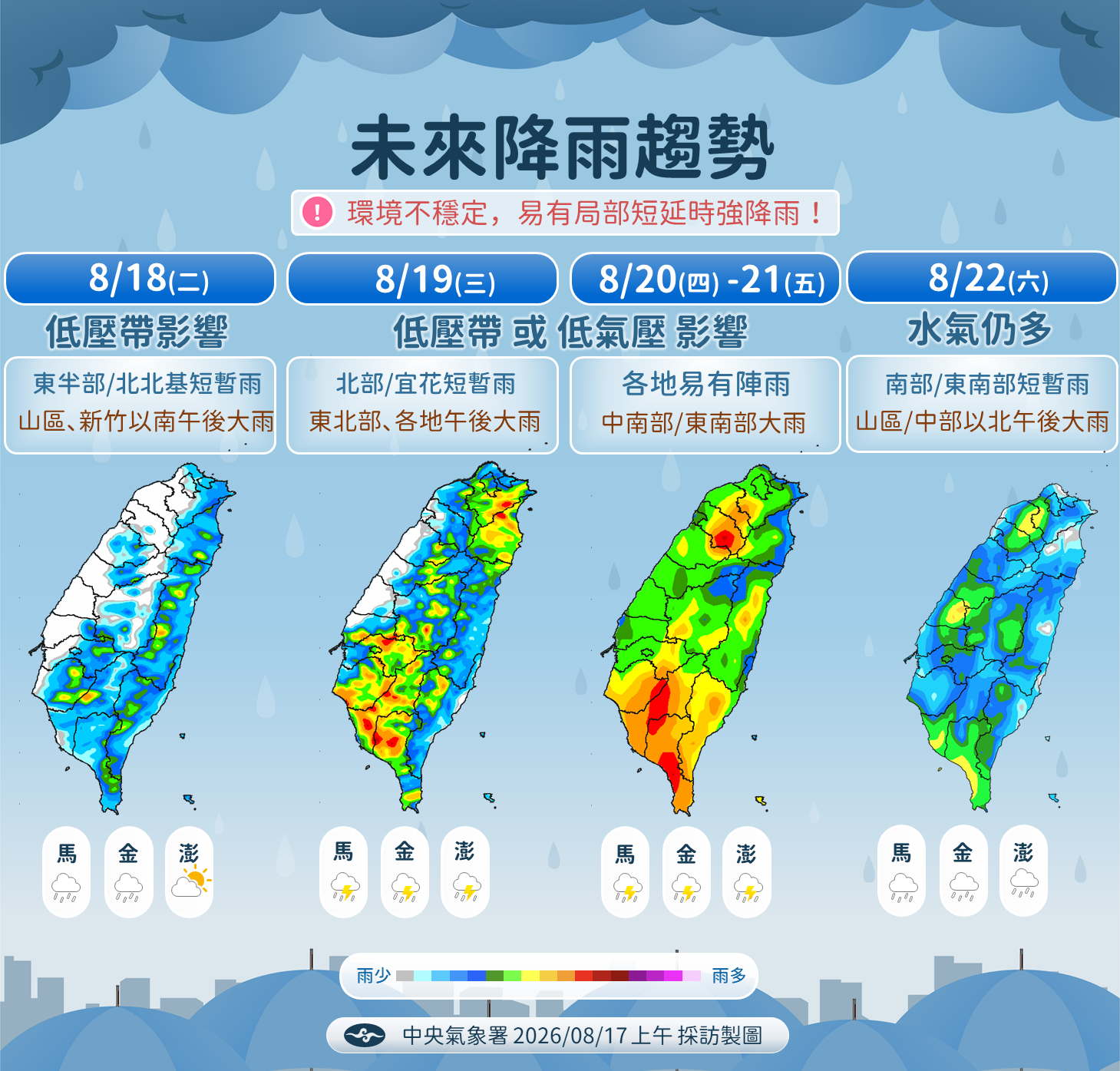 ▲▼未來一周天氣。（圖／氣象署提供）