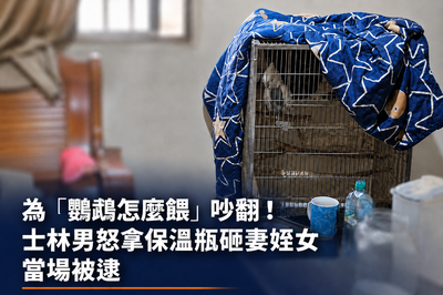 為了鸚鵡全家吵起來!北市男怒擲保溫瓶傷妻姪女 警衝場逮人