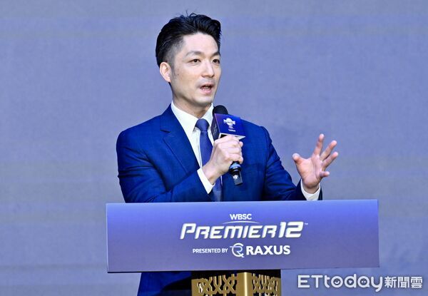 ▲▼ 蔣萬安出席2027 WBSC Premier12強賽暨2028洛杉磯奧運資格賽舉辦權發布記者會。(圖/記者李毓康攝)