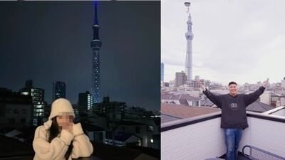 美女禮生「晴空塔慶生照」同角度Joeman家 緊急關IG