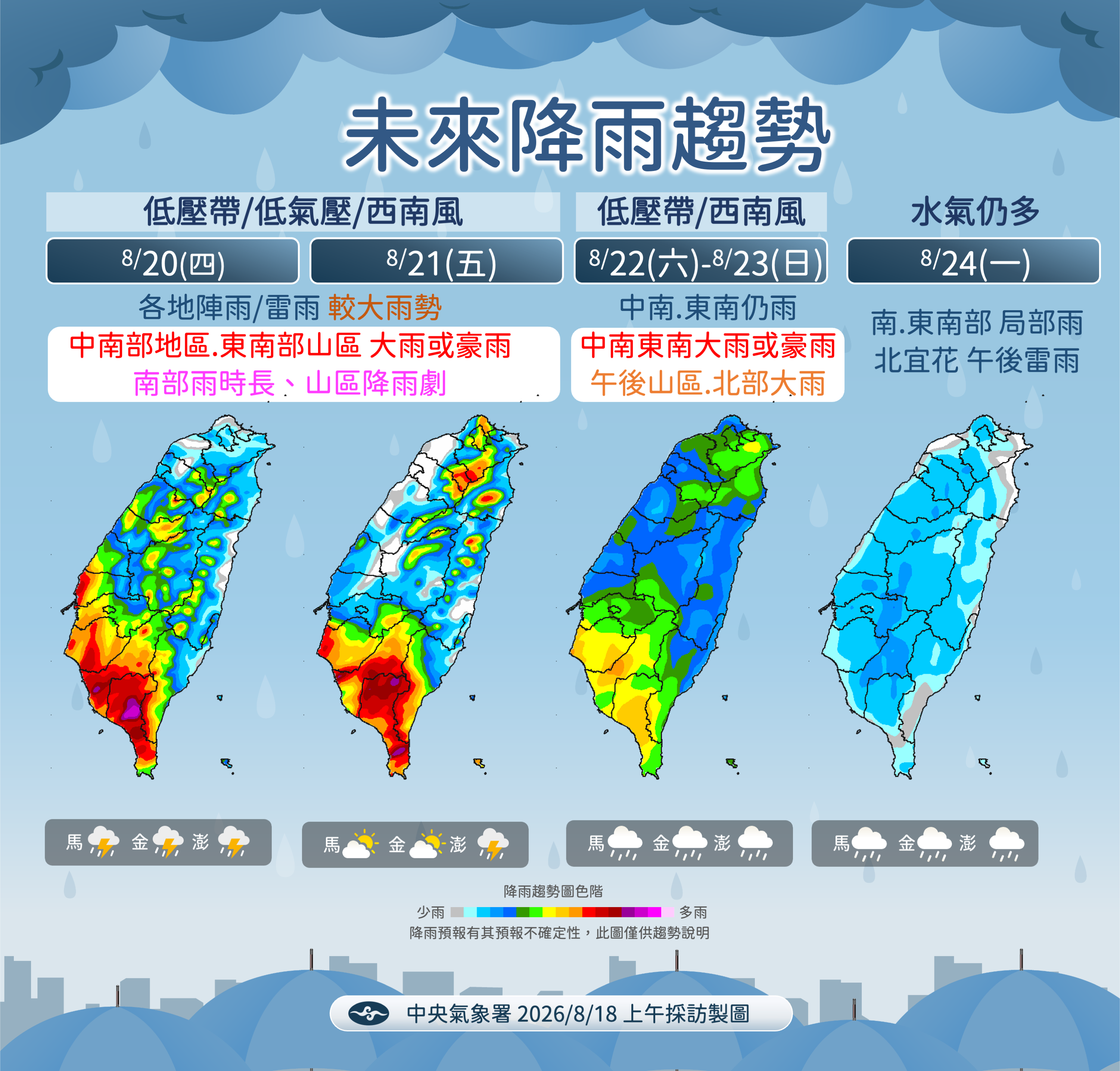 ▲▼未來一周天氣。（圖／氣象署提供）
