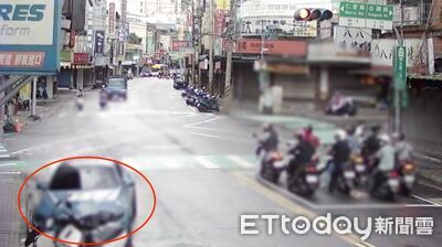 新北BMW撞路旁3機車 23歲刺青男下車「狂抖」看兩眼溜了