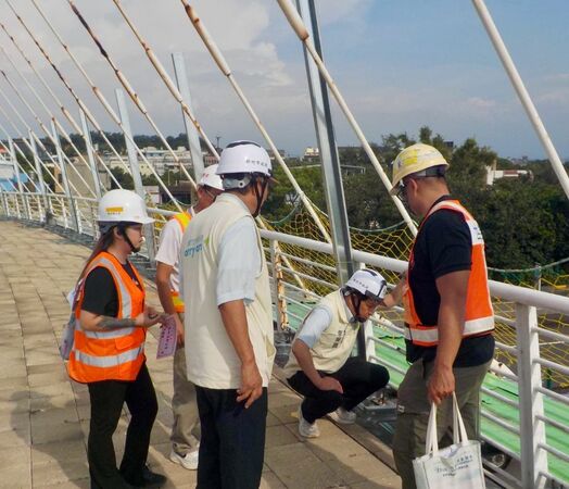 安全與美學升級 竹市豎琴橋吊索、螺栓汰換及塗裝工程陸續開工