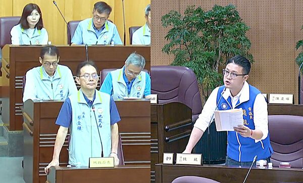 ▲桃園市議員錢龍在市議會上質詢,對於地政詐騙議題表示憂心。(圖/翻攝自桃園市議會官網)