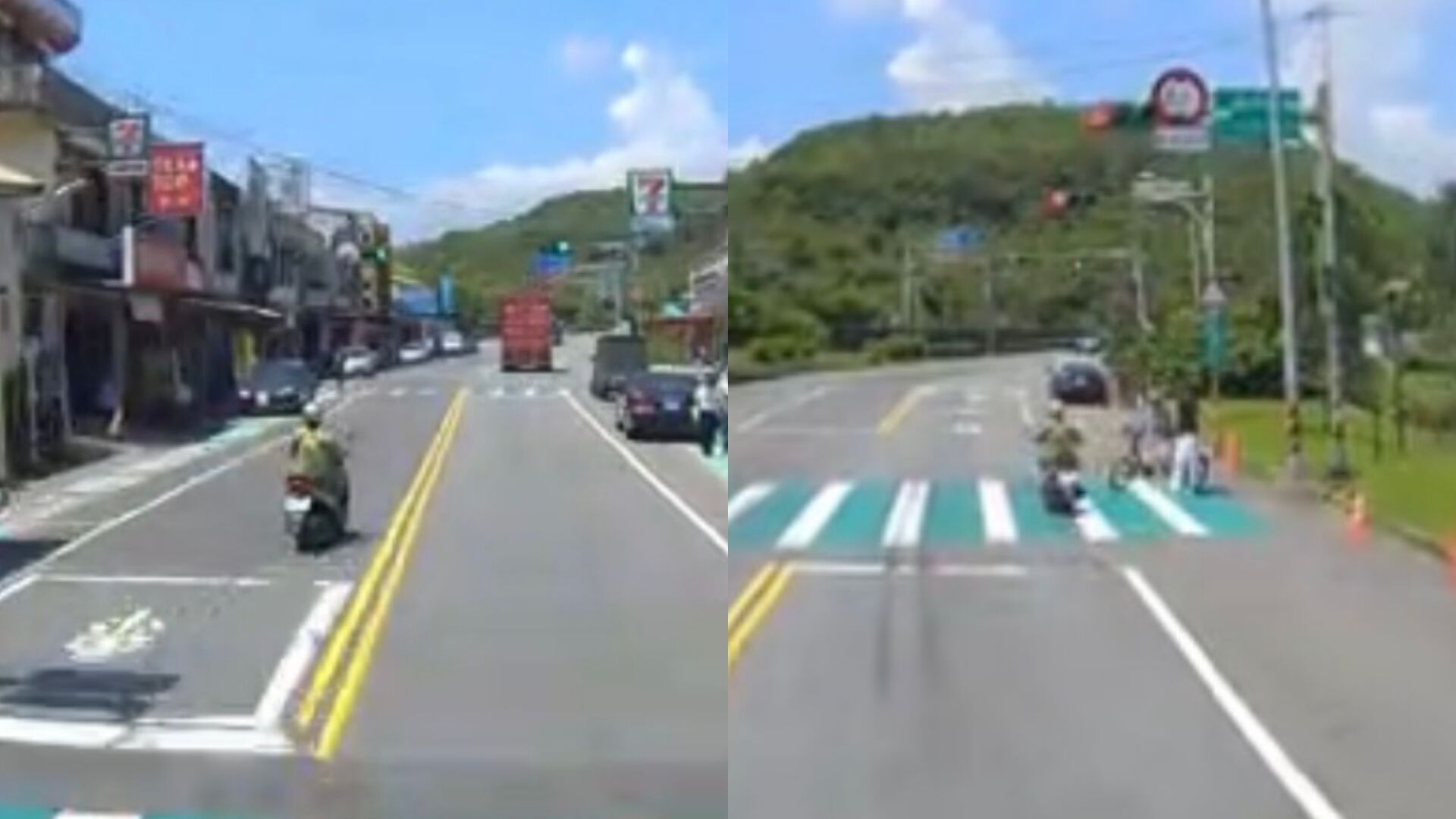 ▲貢寮阿嬤闖紅燈又逆向！遭警攔查竟繞警車2次。（圖／TikTok／user150238763067302授權提供）