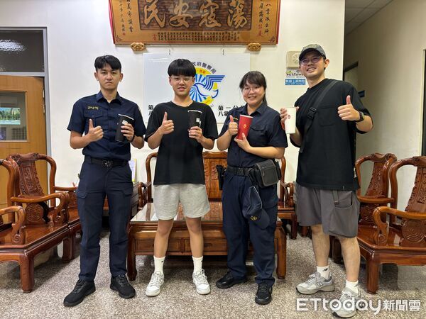 ▲▼   粗心男掉鑰匙 嘉義警孫梓恩、賴怡汎偕實習生熱心搜街尋獲    。（圖／記者翁伊森翻攝）
