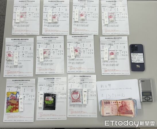 ▲▼郭男先追撞前方小貨車，後續再移車時，又再度擦撞同一台貨車，讓警方驚覺有異，經毒品唾液快篩後，呈現陽性反應。（圖／記者吳世龍翻攝）