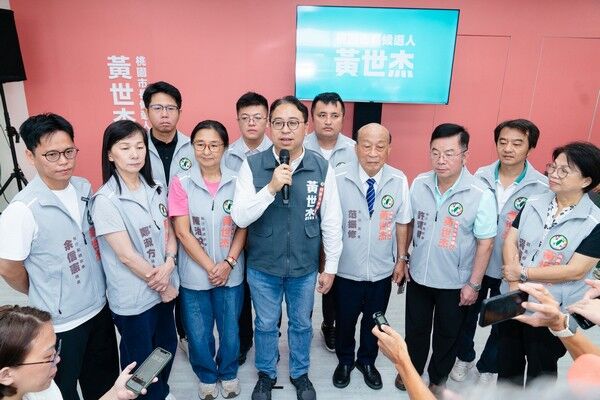 ▲黃世杰公布競總人事拚桃園市長勝選