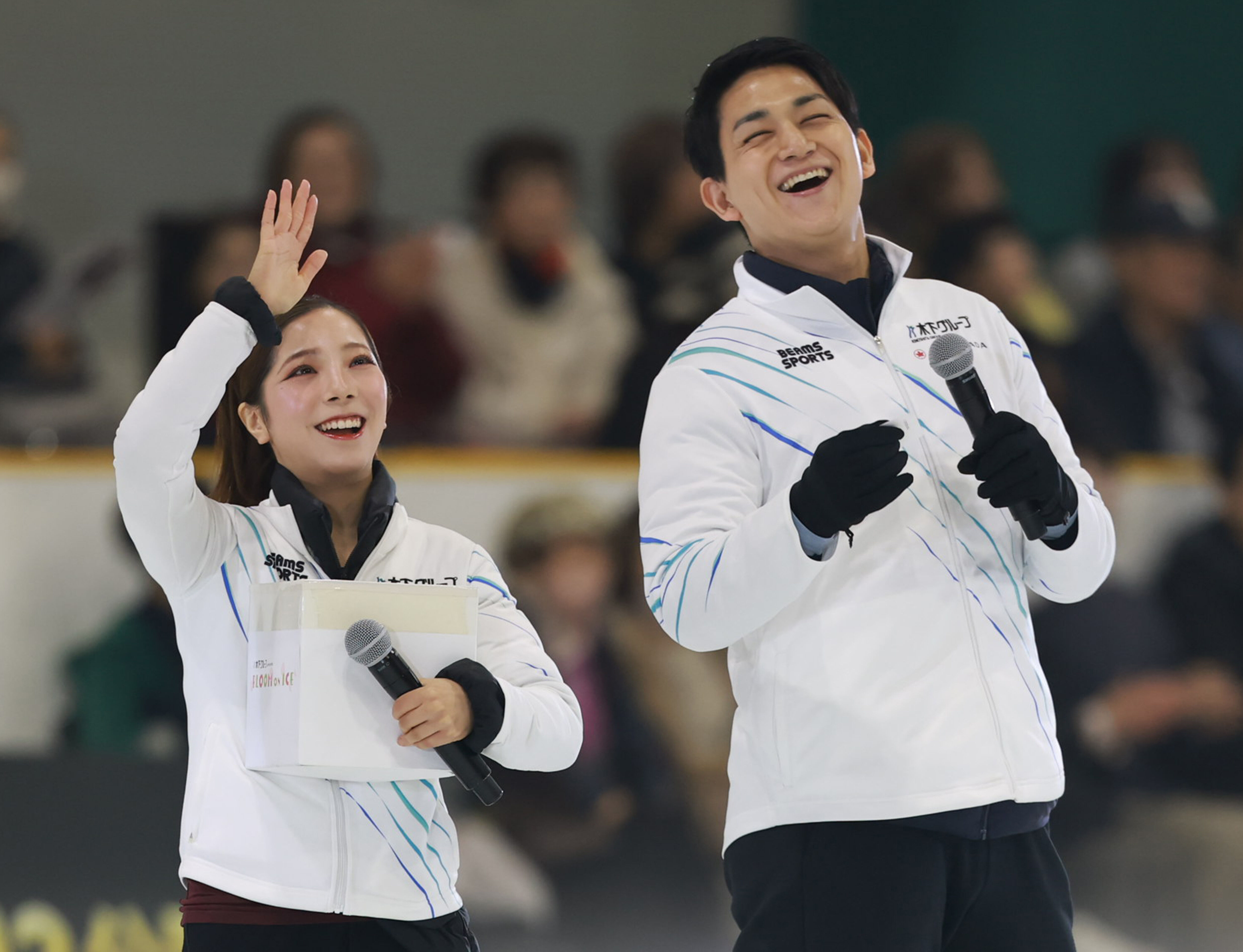 ▲▼日本花式滑冰雙人組合三浦璃來、木原龍一宣布退役後，5月1日來到兵庫縣尼崎市開幕的冰上表演「Bloom on Ice」。（圖／達志影像／美聯社）