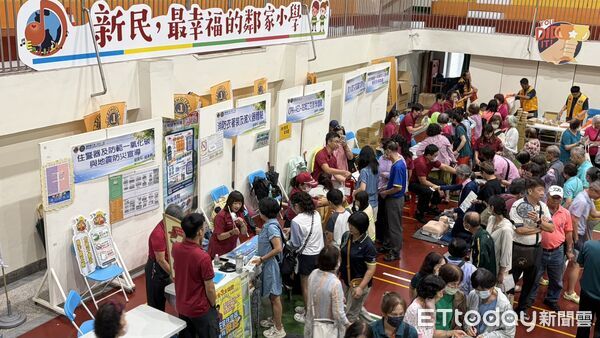 ▲台南市消防局第一救災救護大隊攜手國際獅子會，在新營區新民國小舉辦「2026健康吃、健康動」糖尿病防治暨防火宣導活動。（記者林東良翻攝，下同）