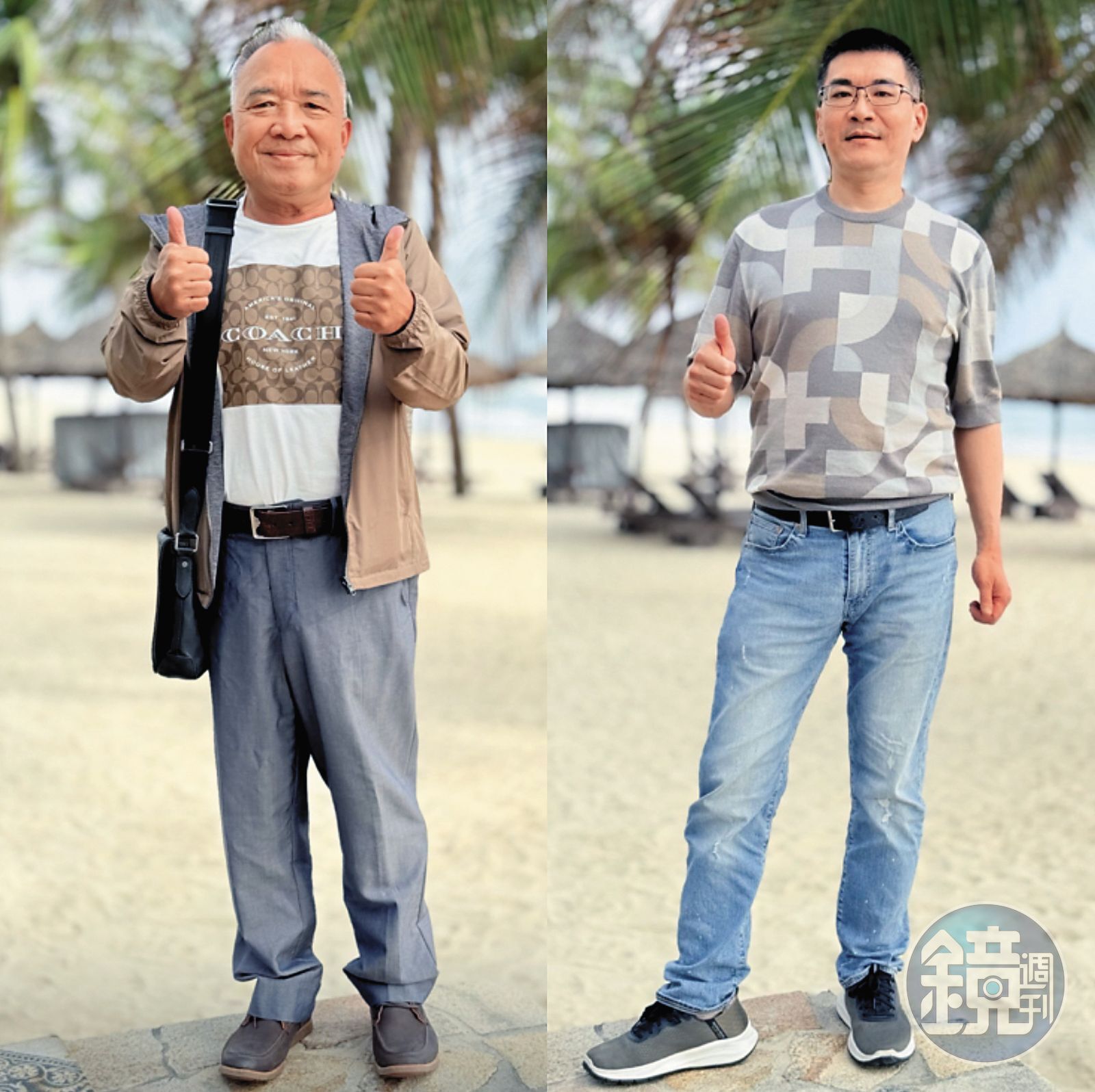 趙建銘(右)與出獄後與獄友蔡秉雄(左)持續往來,還一同出國旅行,卻未與妻兒出國。