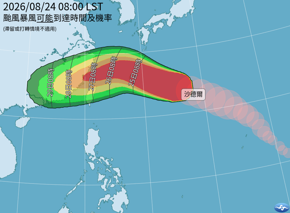 ▲▼暴風侵襲率。（圖／氣象署提供）