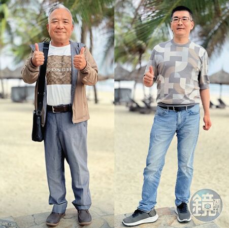趙建銘（右）與出獄後與獄友蔡秉雄（左）持續往來，還一同出國旅行，卻未與妻兒出國。