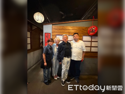 黃仁勳「愛店又新增了」 帶妻快閃嗑台菜!網笑:把台灣當灶咖