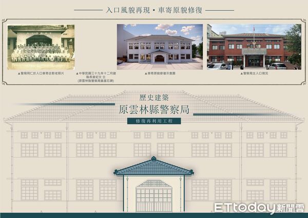 ▲見證雲林設縣、警政制度與地方治理變遷的原雲林縣警察局今日舉行修復再利用工程開工典禮，未來將轉型為「雲林縣史館」。（圖／記者游瓊華翻攝）