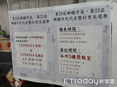 花蓮市三合一選舉年底投票 27日起受理候選人領表登記