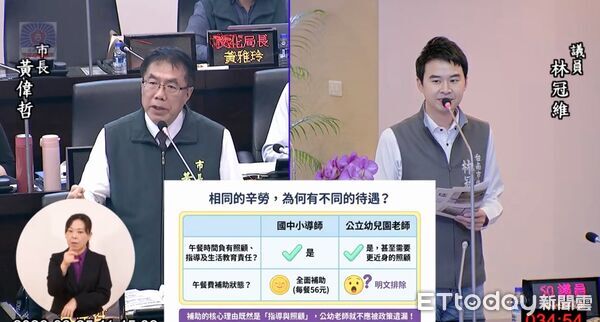 ▲台南市議員林冠維在市政總質詢提出「永康治水三箭」，要求市府加速推動箱涵、地下滯洪池及停車場共構計畫。（記者林東良翻攝，下同）