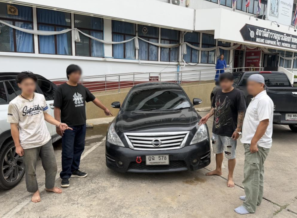 ▲▼陸女在泰國遭綁架「跳車逃跑」！獲救畫面曝　4泰籍歹徒落網。（圖／翻攝自MGR ONLINE）