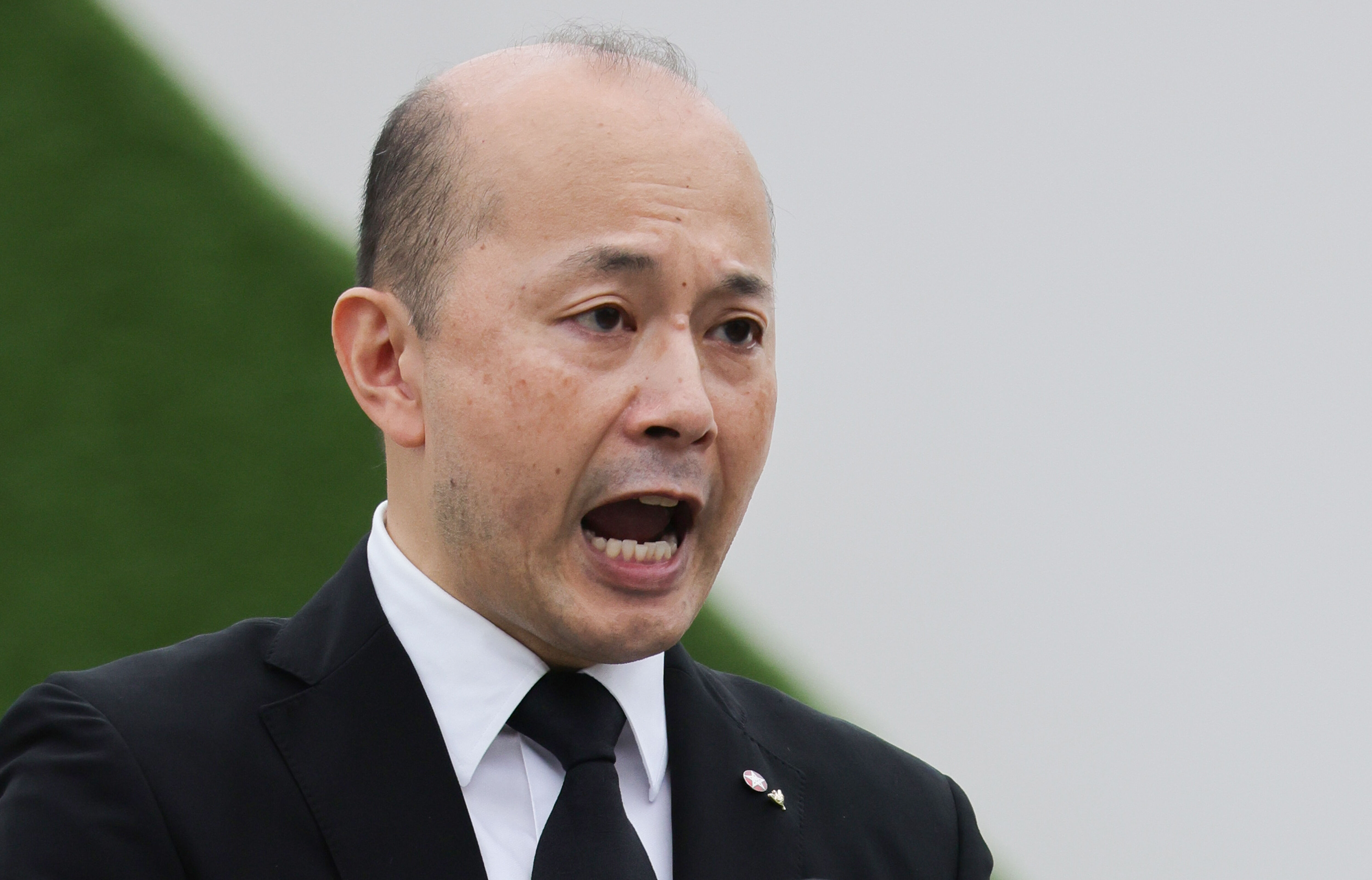▲▼長崎市長鈴木史朗8月9日出席原爆和平紀念典禮。（圖／達志影像／美聯社）