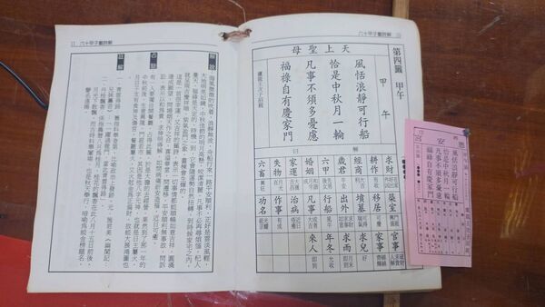 ▲宗教民俗專家廖大乙前往台南官田西庄惠安宮，替陳幸妤與趙建銘的婚姻問題向媽祖求籤。（廖大乙提供，下同）