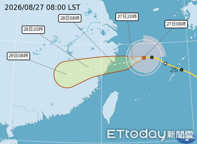 沙德爾暴風圈明天掠過馬祖近海　西南風增強「南部防豪雨」