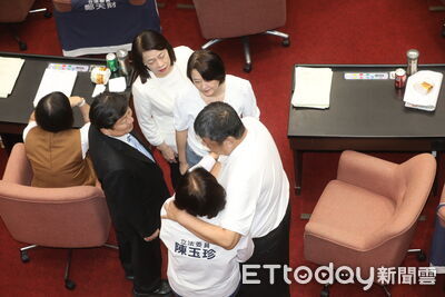 陳雪生涉貪交保後上工 藍委立院議場「抱緊緊」加油打氣