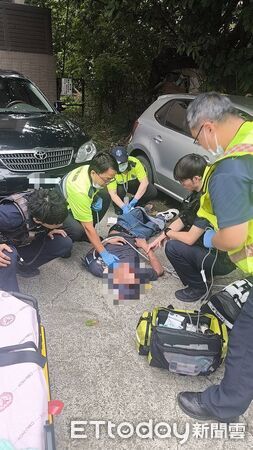 ▲▼             新竹縣彭姓男子持刀欲攻擊員警，反被員警開槍中彈。（圖／記者楊永盛翻攝）