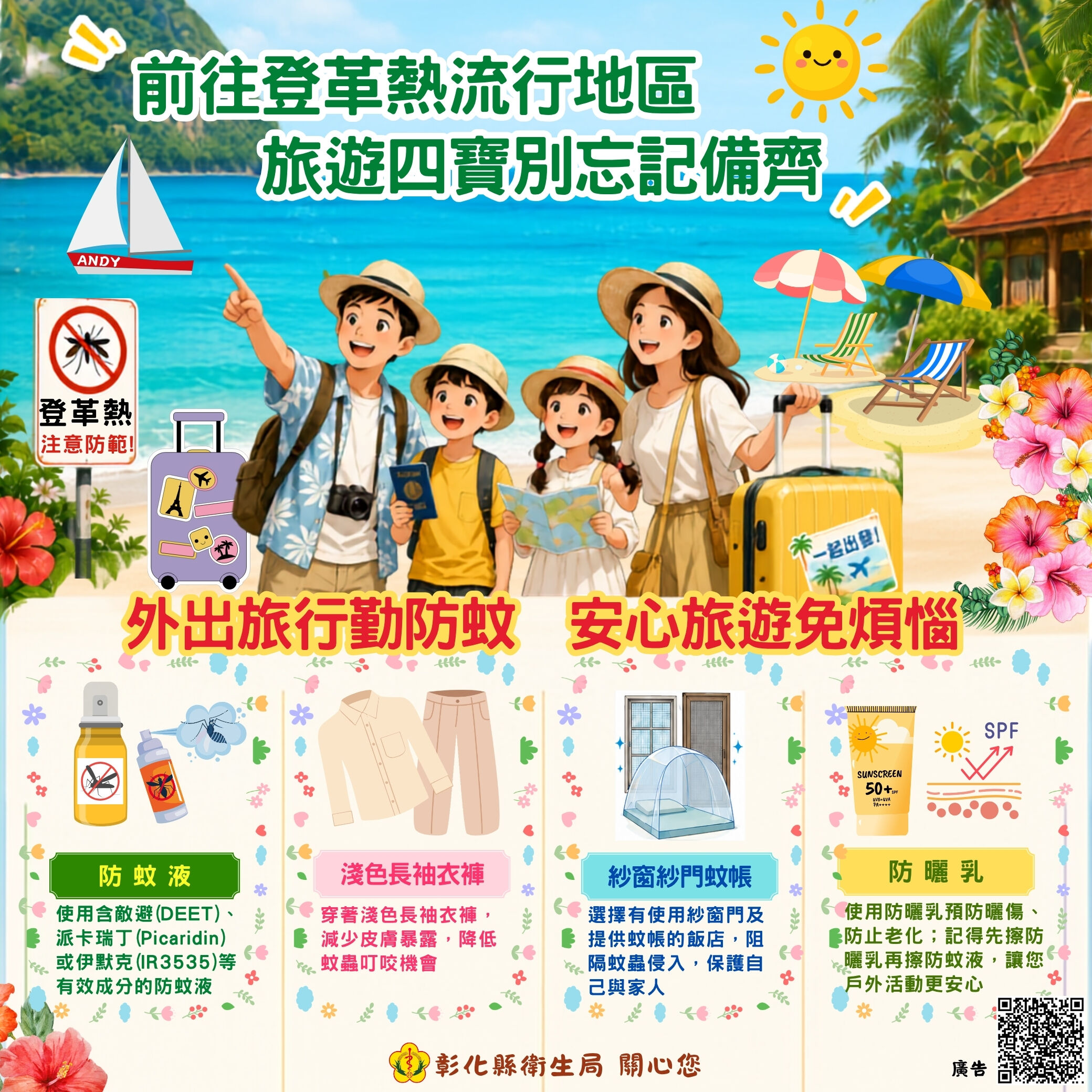 ▲前往菲律賓百人遊學團，彰化4人確診登革熱。（圖／衛生局提供）