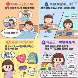 教育部傳授「開學收心4要訣」 每天微調提早1小時入睡
